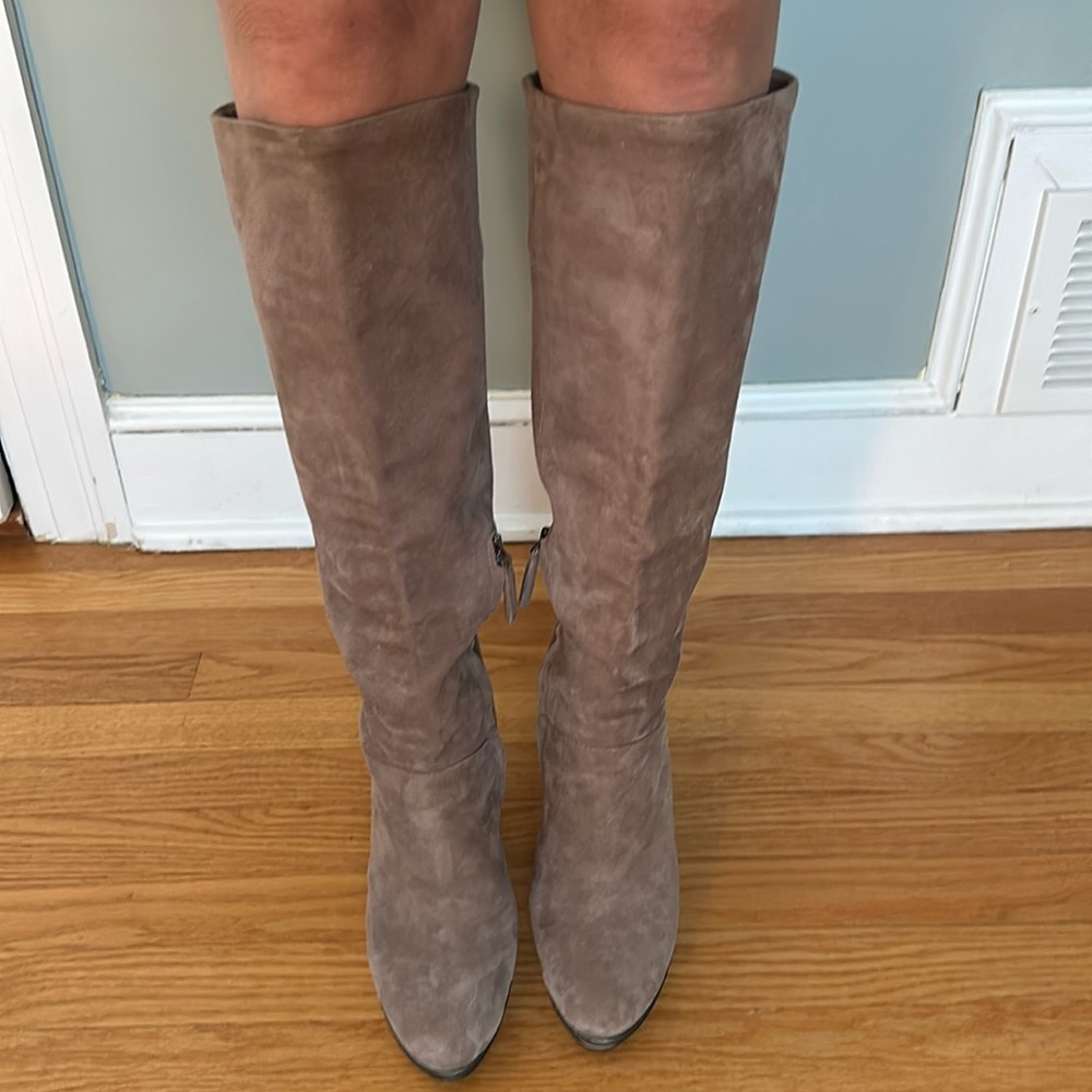 BCBG MaxAzria Suede Knee-High Platform Boots